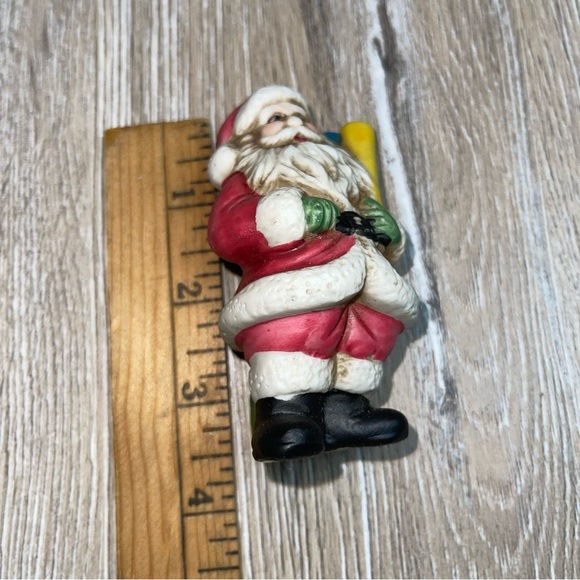Vintage Porcelain Figurine Santa Christmas 3.5" With Box CS14597. - Picture 10 of 12